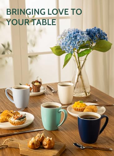 Sweese Multicolor Porcelain Coffee Mug Set, 6 Pieces