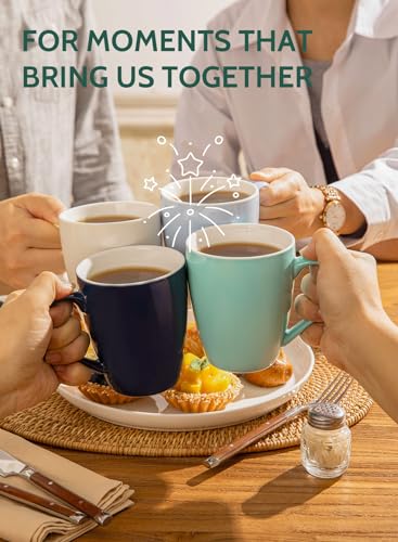 Sweese Multicolor Porcelain Coffee Mug Set, 6 Pieces