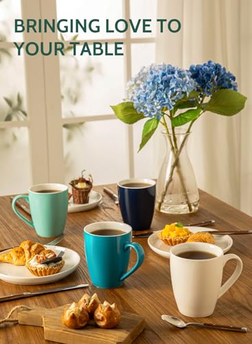 Colorful Porcelain Coffee Mugs Set of 6