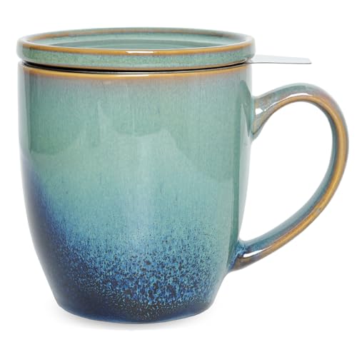 Bosmarlin 16 Oz Ceramic Tea Cup with Infuser