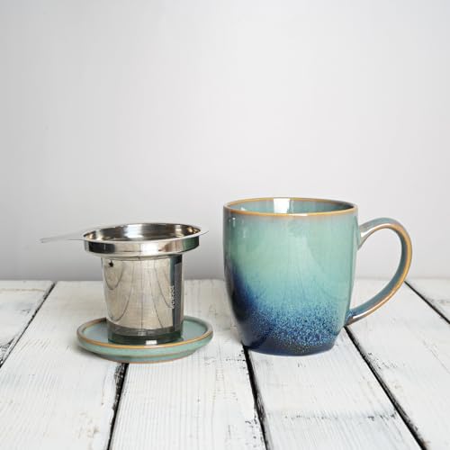 Bosmarlin 16 Oz Ceramic Tea Cup with Infuser