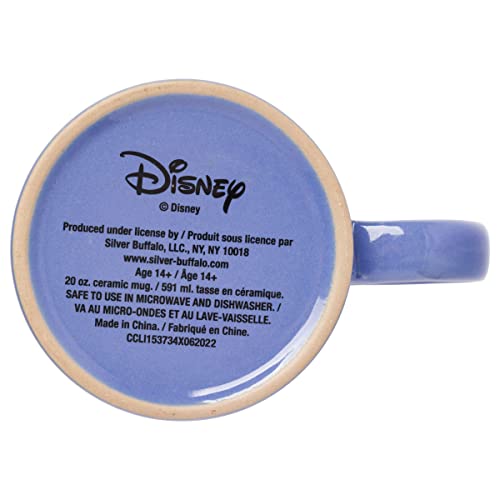 Silver Buffalo Lilo and Stitch Front and Back Sketch Wax Resist Ceramic Mug, 20 Ounces, Blue/Multi