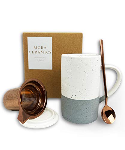 Mora Ceramics 12 oz Tea Cup with Infuser