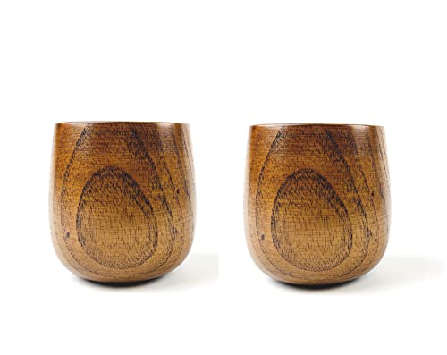 Japanese Zen Wooden Tea Cups - Set of 2