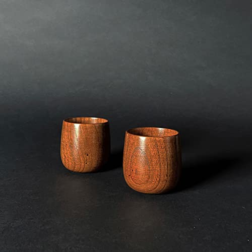 Japanese Zen Wooden Tea Cups - Set of 2