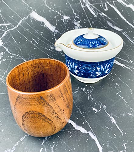 Japanese Zen Wooden Tea Cups - Set of 2