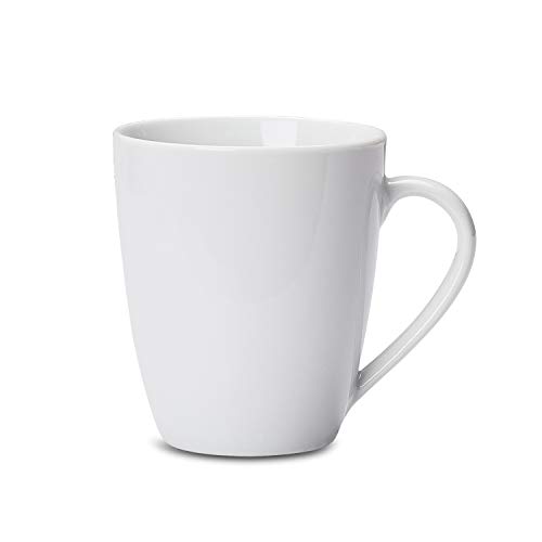 12 Count White Porcelain Coffee Mug Set
