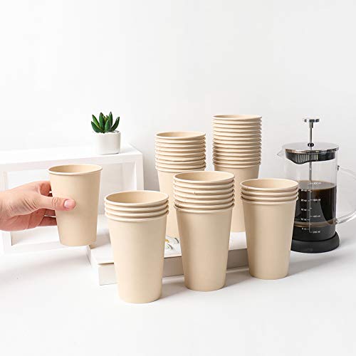 Bamboo Fiber 16 oz Disposable Coffee Cups - 120 Count