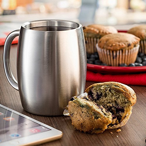 FineDine Insulated Stainless Steel Coffee Mug Set