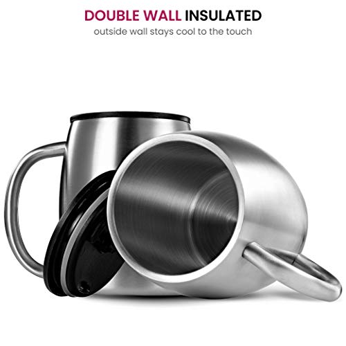 FineDine Insulated Stainless Steel Coffee Mug Set