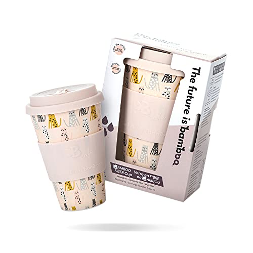 Eco-Friendly Bamboo Coffee Tumbler - 16oz Onyx Marble