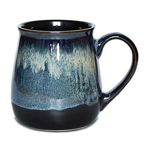 Bosmarlin Large Deep Blue Coffee Mug, 21 Oz