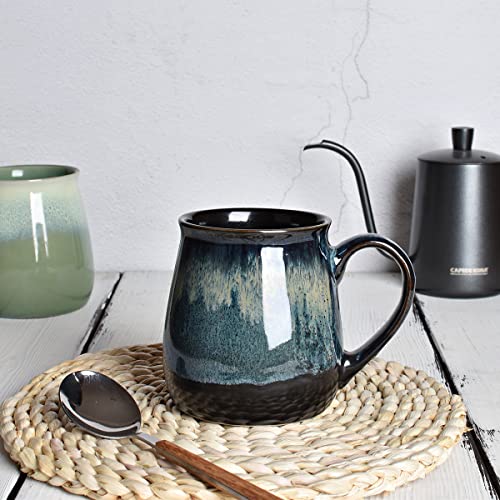 Bosmarlin Large Deep Blue Coffee Mug, 21 Oz