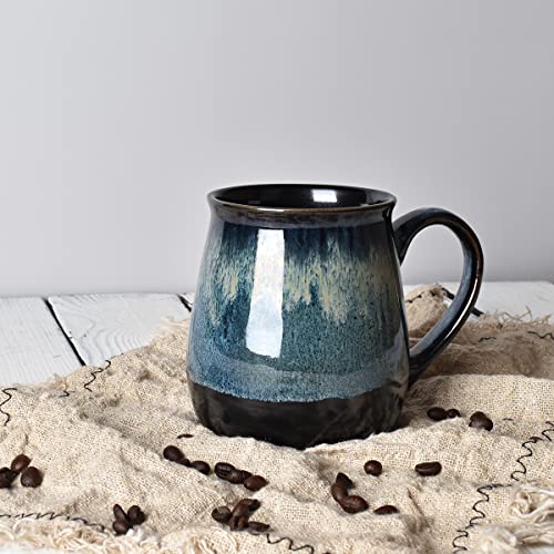 Bosmarlin Large Deep Blue Coffee Mug, 21 Oz