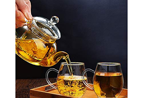 Elegant Clear Borosilicate Glass Tea Mug