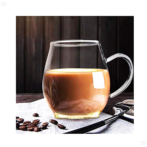 Elegant Clear Borosilicate Glass Tea Mug