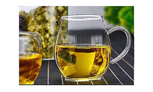 Elegant Clear Borosilicate Glass Tea Mug