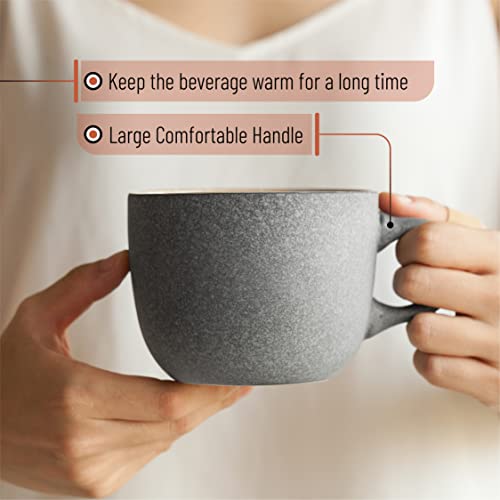 Ceramic Coffee Mug Set of 6, 14 oz
