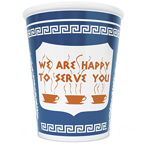 Ceramic 10-Ounce Cup: "Happy to Serve You