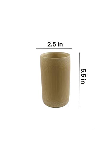Natural Bamboo Wood Drinking Cups - 4 Pack
