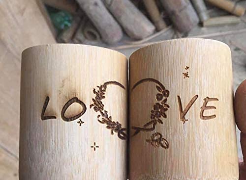 Natural Bamboo Wood Drinking Cups - 4 Pack