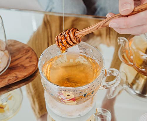 Winnie the Pooh Floral Glass Mug - 16 oz