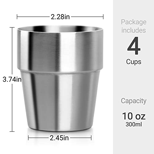 Beasea 10 oz Insulated Stainless Steel Cup Set