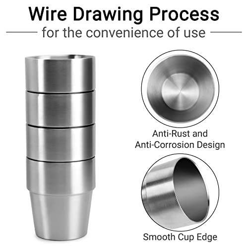 Beasea 10 oz Insulated Stainless Steel Cup Set