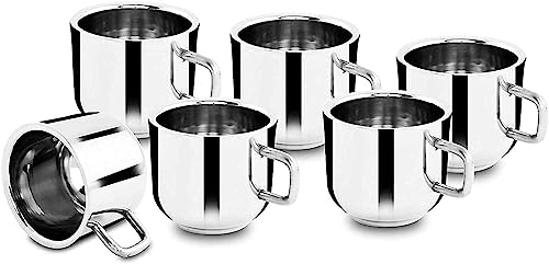 Double Wall Stainless Steel Espresso Mug Set of 6