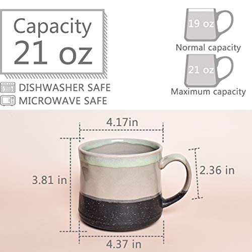Bosmarlin Large Ceramic Coffee Mug, Big Tea Cup