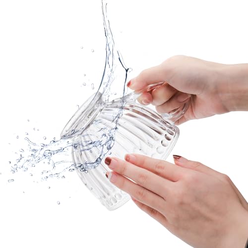 Cididu 4-Piece Ribbed Glass Mug Set