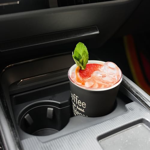 AnyEnjoy Ceramic Coffee Travel Mug with Lid, 10 oz Iced Coffee Mug, Microwave and Dishwasher Safe, Reusable Mug for Car Cup Holder, Splash Proof Lid, Great for Travel, Office and School Parties