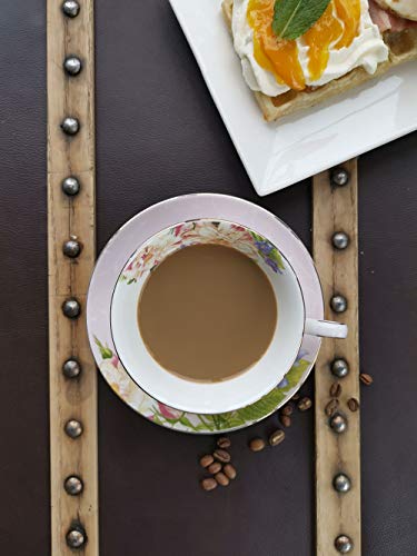 Floral Pink Bone China Tea Cup Set