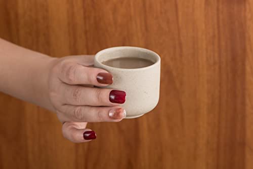 4-Piece Handleless Ceramic KungFu Tea Cup Set