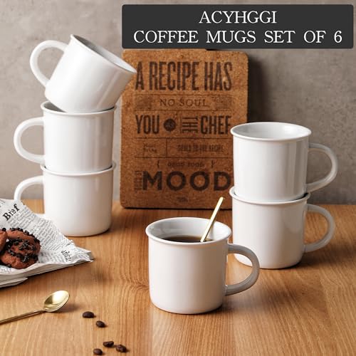 Acyhggi Set of 6 Modern Ceramic Mugs