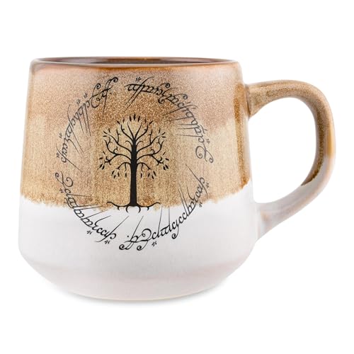 Gondor Elven Text Tapered Pottery Mug, 18oz