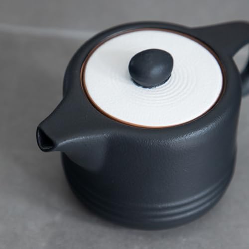 Gongfu Tea Set: Black & White Ceramic Delight