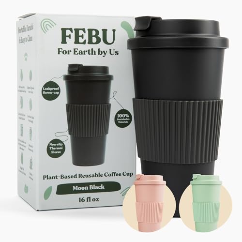 Bamboo Travel Mug with Lid - Moon Black