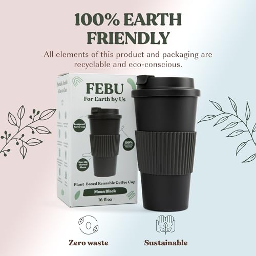 Bamboo Travel Mug with Lid - Moon Black