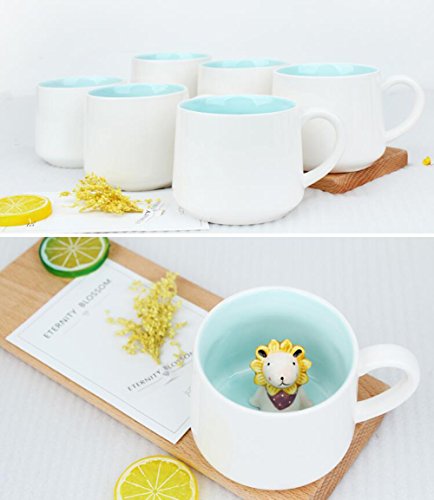 Hotmiss Cute Dog Coffe Mug with Dog Inside Cute Dog Print Stuff Mugs with Spoon 12 Oz Tea Cups Ceramic Cup Funny Coffee Mugs with Spoon Kids Mugs Birthday Gift for Women Friends Dogs Lover (Dog)