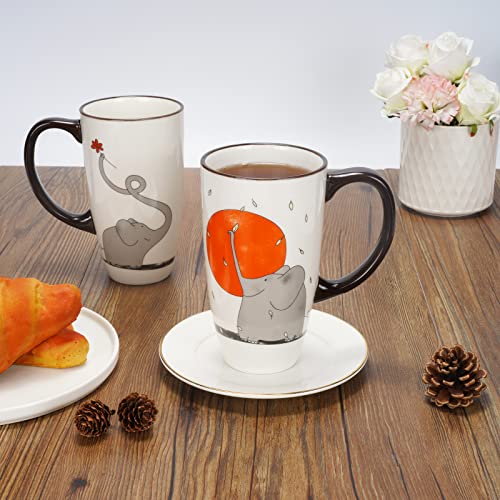 ToCooTo Ceramic Coffee Mug Porcelain Novelty Elephant Mug for Animal Lover 20 oz Large Tea Mug Birthday Gifts for Women Men Mom Dad Kid Teacher Friend Give for Christmas Housewarming Holiday White