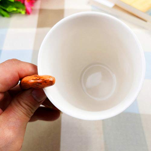 Ponerine 3D Dinosaur Novelty Mugs, Cute Cartoon Ceramic Coffee Mugs & Tea Cup with Long Neck Handle, 12oz