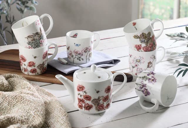 Royal Worcester Wrendale Designs Bessie Cow Mug | 14 Ounce Large Coffee Mug with Cow Design | Made from Fine Bone China | Microwave and Dishwasher Safe