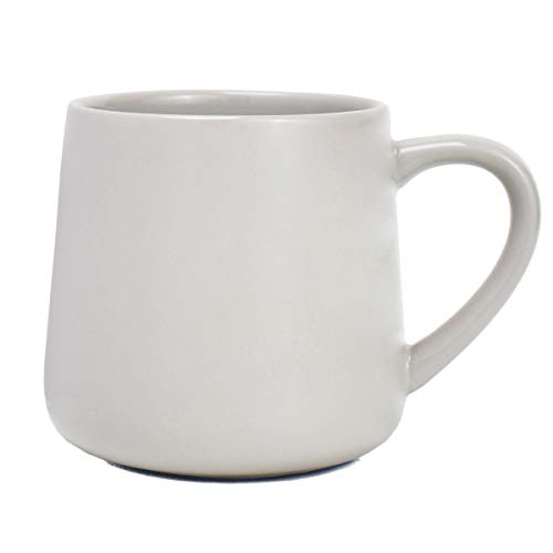 Bosmarlin Large Glossy Ceramic Coffee Mug, Grey Tea Cup for Office and Home, 18 oz, Suitable for Dishwasher and Microwave, 1 Pack (Grey)
