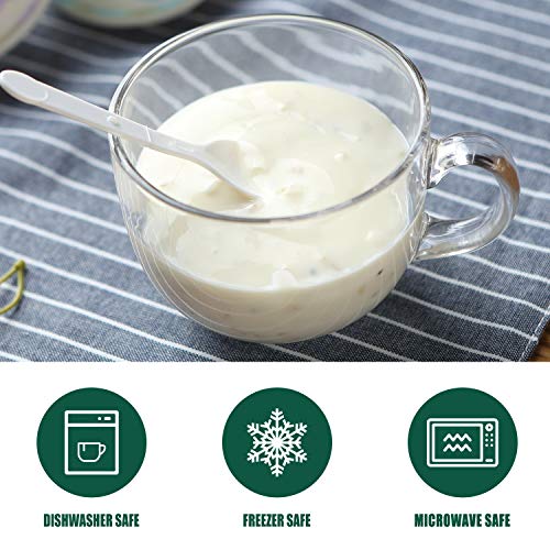 Maredash Set of 6 Clear Jumbo Glass Mugs