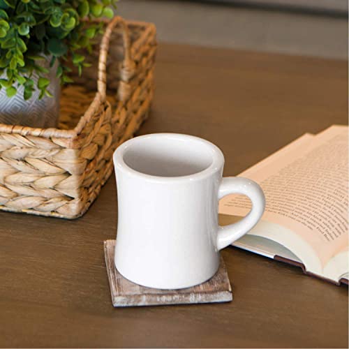 Serami Original 11oz White Diner Coffee Mug Set - Ceramic Mugs Great for Kitchen Set, Travel, and Hot Tea, Retro Waffle House Farmhouse Mug with Handle, Heavy Duty Coffee Cups (6 Pack)