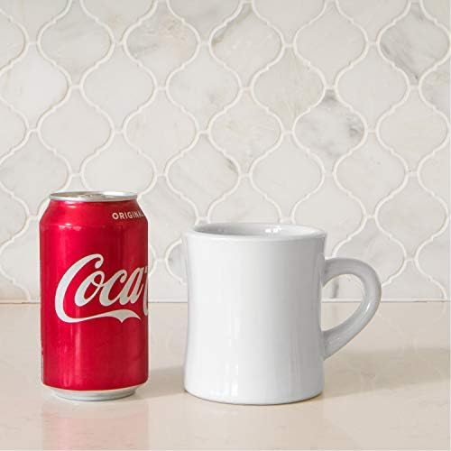 Serami Original 11oz White Diner Coffee Mug Set - Ceramic Mugs Great for Kitchen Set, Travel, and Hot Tea, Retro Waffle House Farmhouse Mug with Handle, Heavy Duty Coffee Cups (6 Pack)