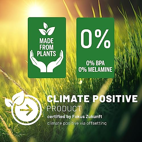 Sustainable Deluxe Cup – Reusable Coffee Mug with Resealable Lid – Cute Travel and To Go Cup for Women – Plant based – Dishwasher Safe, Microwavable and light weight – BPA and Melamine Free – 12 oz