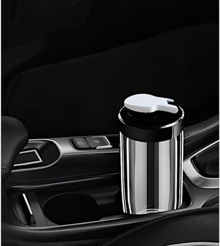 Sun's Tea Arco 16oz Vacuum Insulated Double Wall Glass Tumbler with Drink Hole Lid, Iced Tea or Hot Coffee, Water Bottle Travel Mug - Car Cupholder Friendly (Real Glass, Not Plastic)