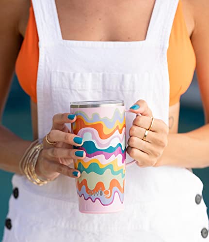 Swig Life 22oz Travel Mug, Insulated Tumbler with Handle and Lid, Travel Coffee Mug, Cup Holder Friendly Travel Mug, Stainless Steel 22 oz Tumbler, Reusable Insulated Tumbler with Lid (Wild Child)